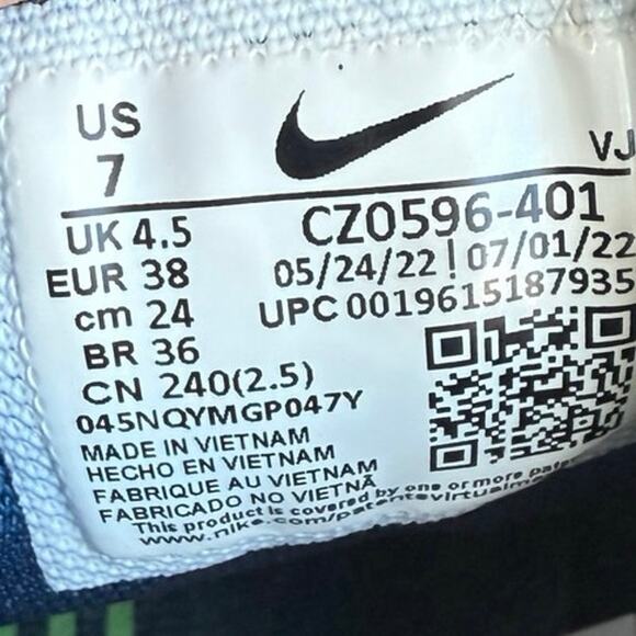 Nike Free Metcon 4 ‘Valerian Blue /White’ Women Running Sneakers - SZ 7 - Picture 14 of 14